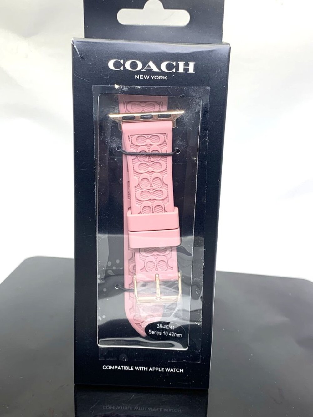 Coach Apple Watch Band Women's Smartwatch Pink Rubber Strap 38-40mm 14700040